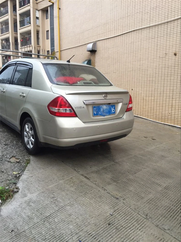 Спойлер для nissan tiida sedan 2011 2015 заднее крыло из АБС пластика задний спойлер
