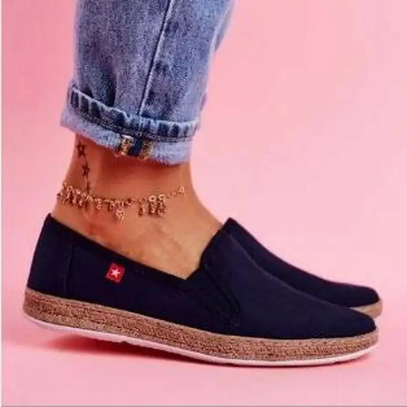 

women flats casual shoes woman canvas fabric plus size loafers slip on single shoe chaussures femme zapatos mujer sapato D1689