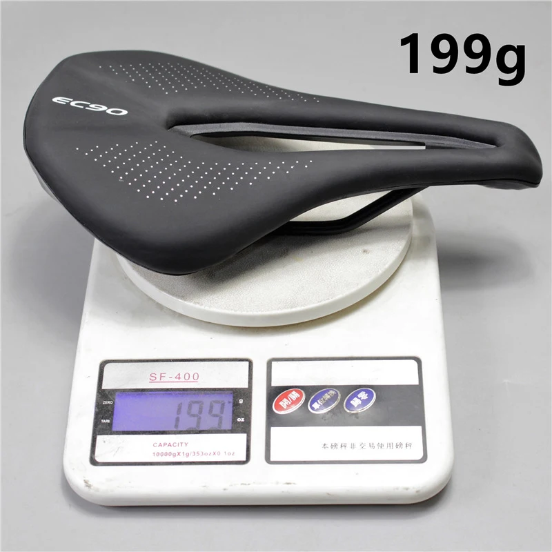 

EC90 Bicycle Leather Seat MTB Road Bike Saddles PU Ultralight Breathable Comfortable Seats Cushion Bike Racing Saddle Parts