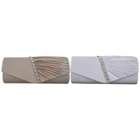 asds 2x ladies diamond ruffle party prom bridal evening envelope clutch bag ly6682 apricot white