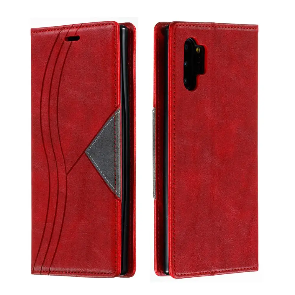 Роскошный кожаный чехол бумажник с откидной крышкой для Samsung Galaxy Note 10 9 8 S10 S9 Plus S8 A