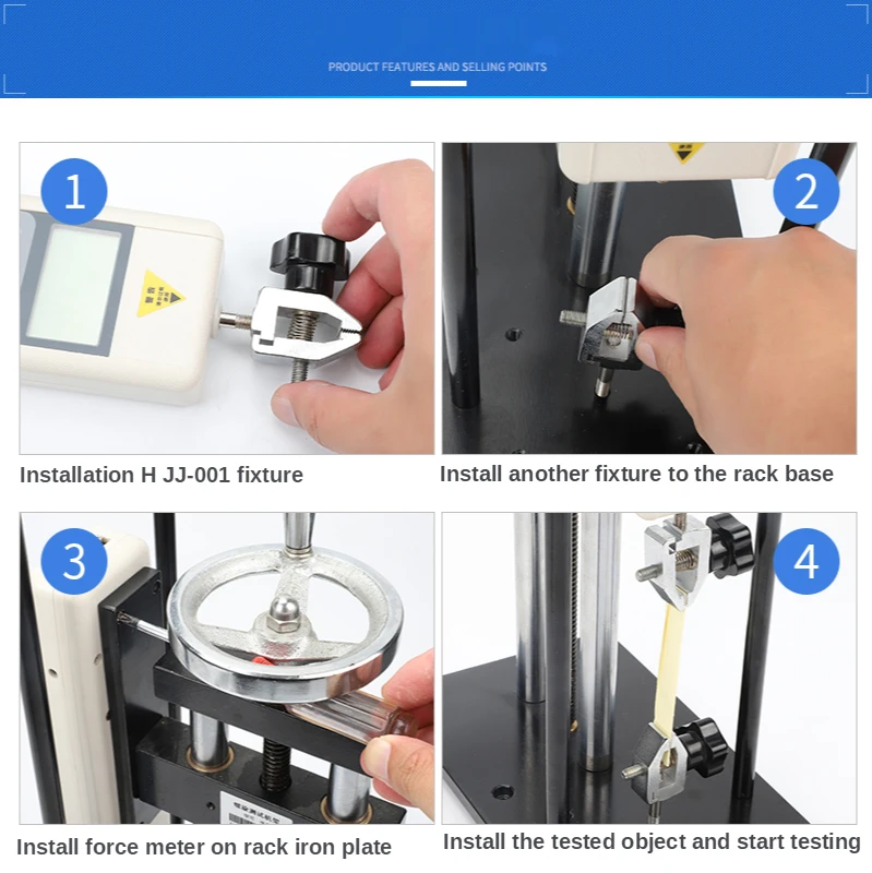 売却 ストローク150ミリメートル引張試験機垂直スパイラルプッシュプルテスターテストスタンドデジタル力計高精度圧力