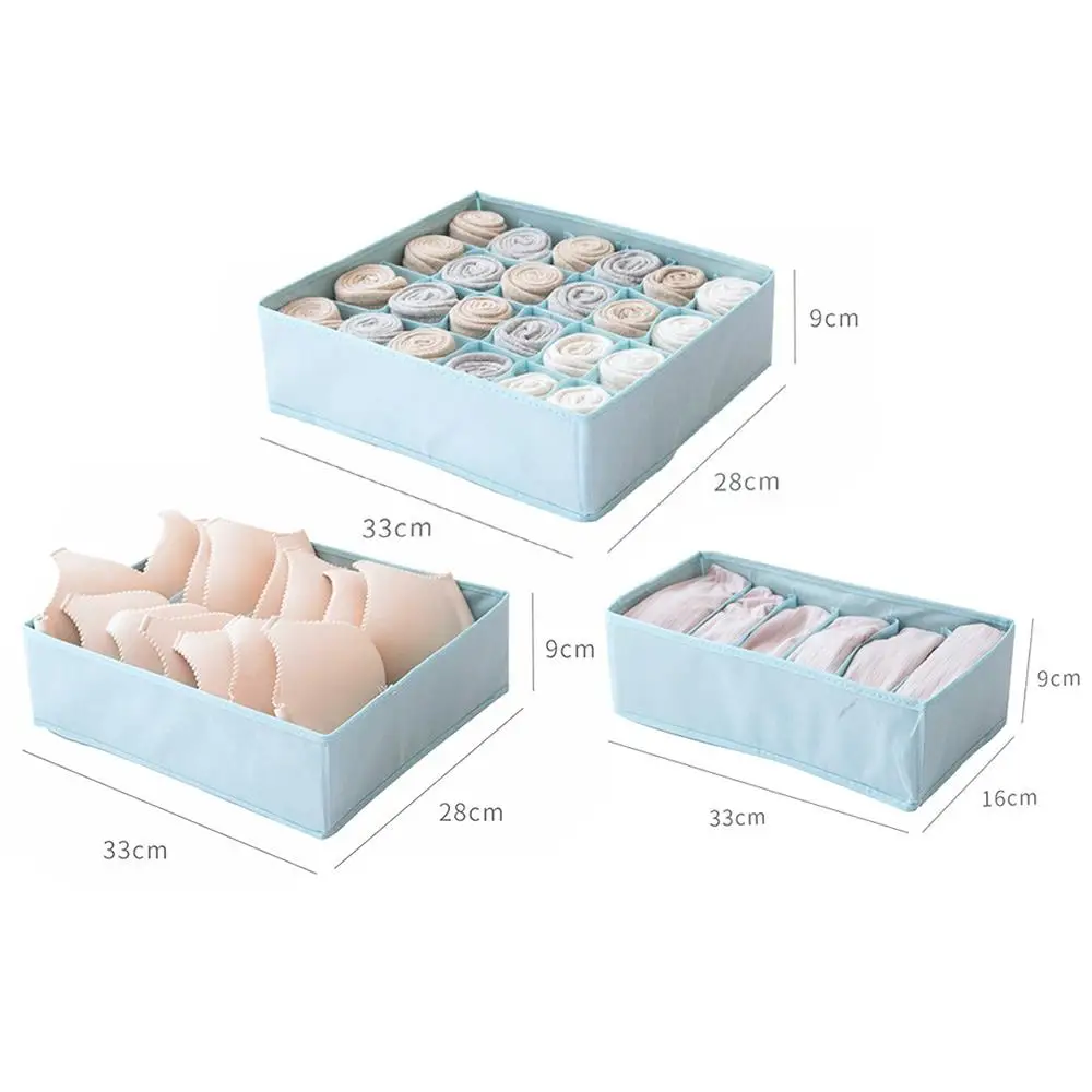 Коробка для хранения в шкафу 3 шт. сумка Портативная обувь бюстгальтера складная