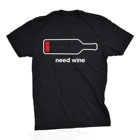 Футболки, мужская футболка Need Wine, забавная Мужская футболка с телефоном и коротким рукавом
