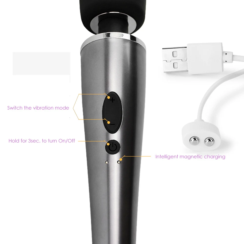 Волшебный массажер LoveTime Магнитный USB зарядка AV фаллоимитатор стимуляция член