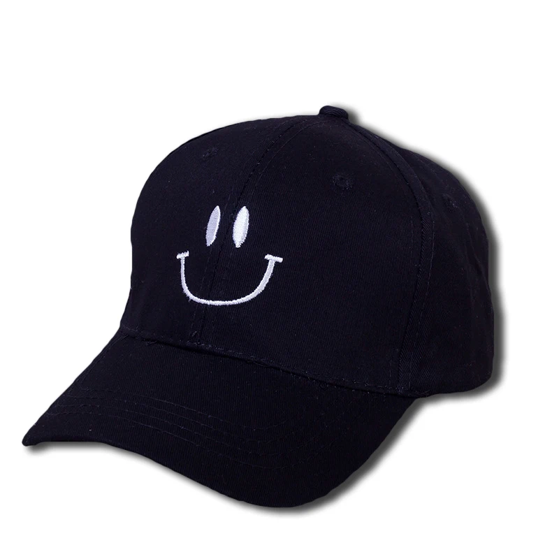 

Lovely Smiley Baseball Cap Couple Sun Hat Men's and Women's Embroidered Caps Summer Curved Brim Small Face Hats