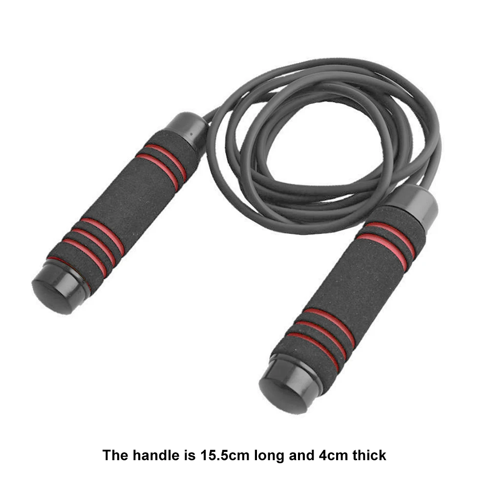 

3m Rubber Skipping Rope Adjustable Fitness Training Jump Rope with Non-slip Handle for Adults Students Physical Exercise