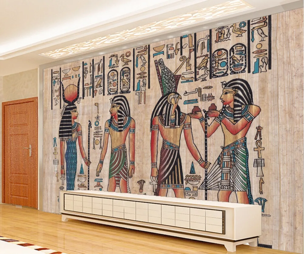 

BEIBEHANG murals-3d wallpapers home decor Photo background Ancient Egyptian civilization Mayan elders hotel large wall art mural