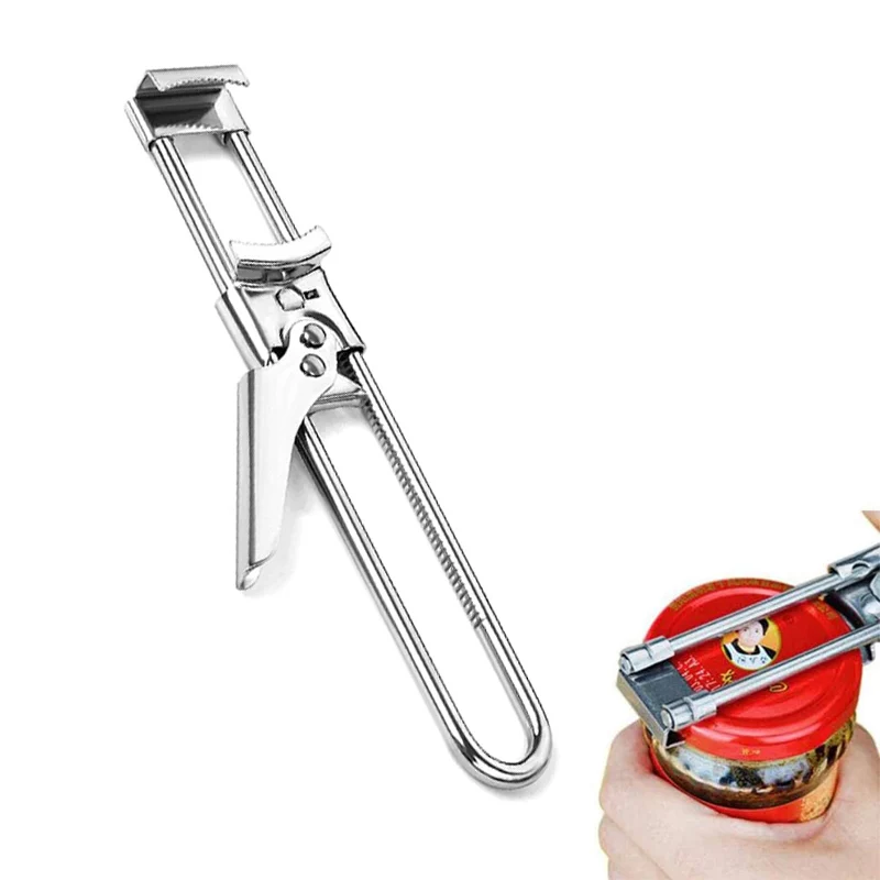 

Can Opener Multifunctional Stainless Steel Jar Bottle Opener Manual Adjustable Jar Lid Opener Multifunction Home Kitchen Gadgets