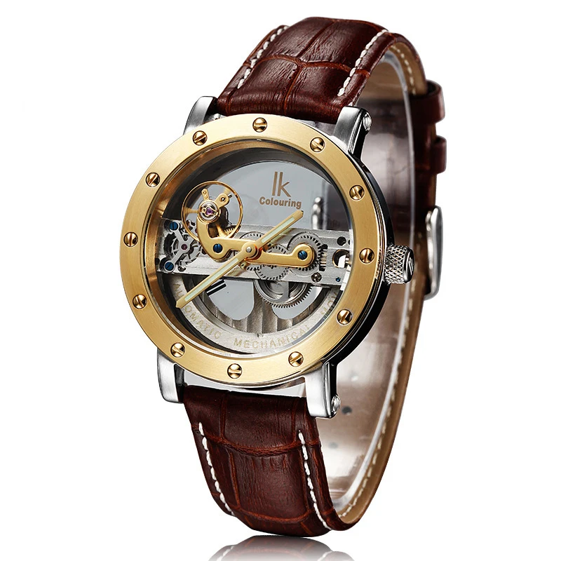 Original Mechanical Men watches Tourbillon automatic luxury brand business skeleton Genuine Leather strap Top brand relojes