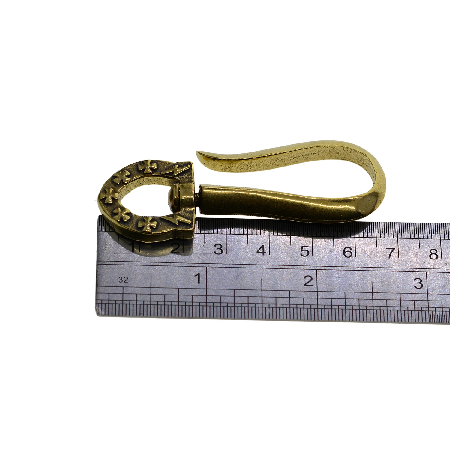 Крест молния Сердце твердой древесины Ретро латунные вертлюжные японский