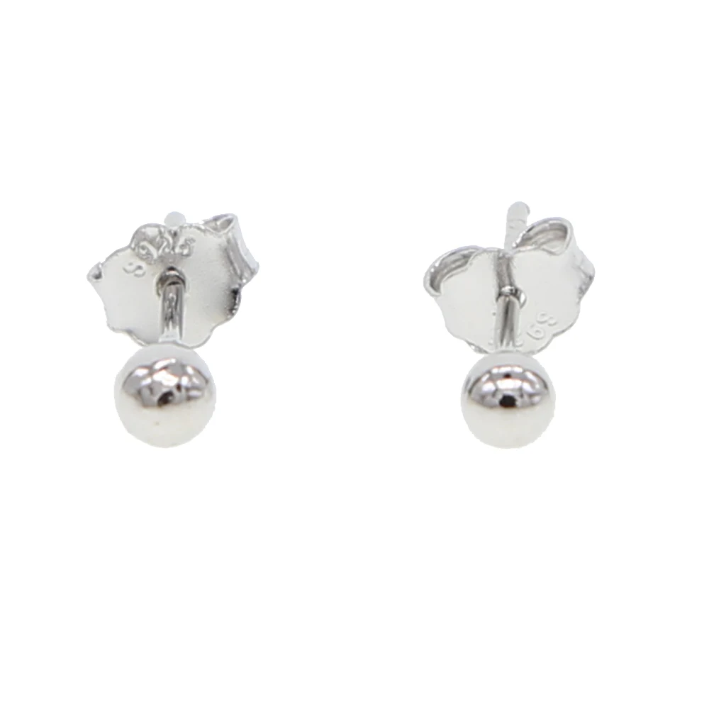 

Tiny ball stud earring for child ear hole pure silver 925 stud earring mini dot silver stud earring jewelry for gift