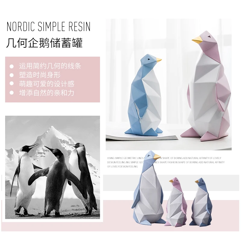 Скандинавский ТВ шкаф украшения для стола предметы интерьера комнаты Пингвины