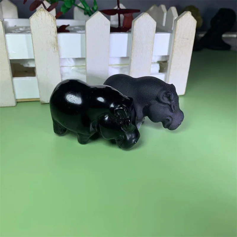 

Недорогой оптовый кристалл, натуральный драгоценный камень, подарки 0f, черный обсидиан, прекрасный Бегемот LH