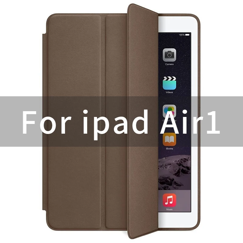 air1-Brown Чехол для iPad air 2 air1, 9,7 дюймов, чехол с 1:1 магнитом, умный Авто спящий чехол с откидной крышкой, кожаный чехол A1566 A1567 A1474 - Цвет: air1-Brown