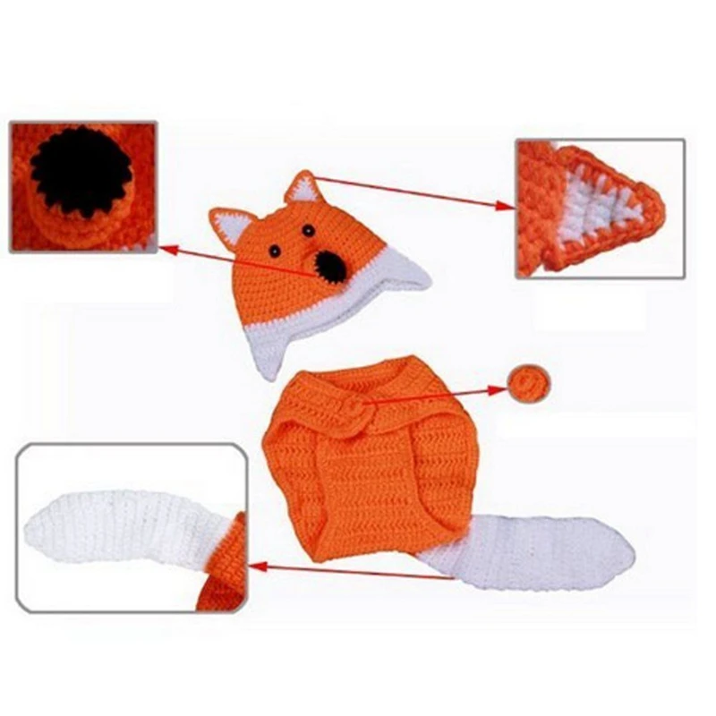 2 предмета реквизит для фотосессии малышей: 1 предмет вязаная детская одежда