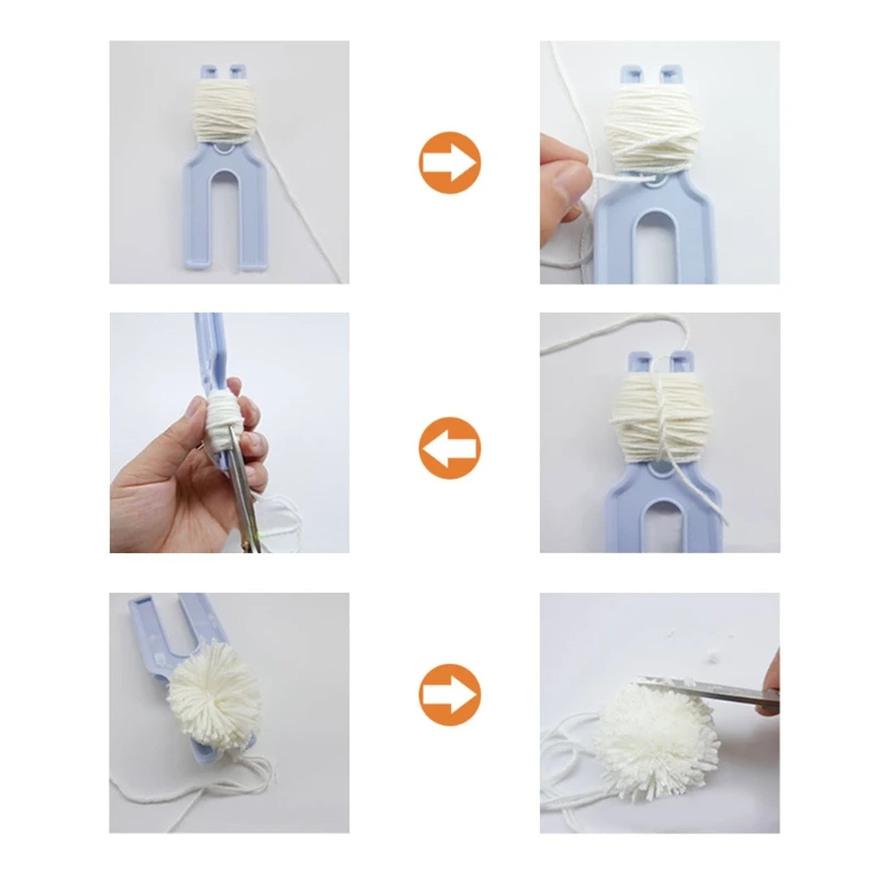 

2Pcs Pompom Maker Kit Fluff Ball Weaver Pom Pom Ball Knitting Craft Wool Tools J78F
