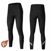 weimostar winter fleece men cycling pants warm reflective mtb bicycle cycle tight trousers bike mtb pants with gel pad black
