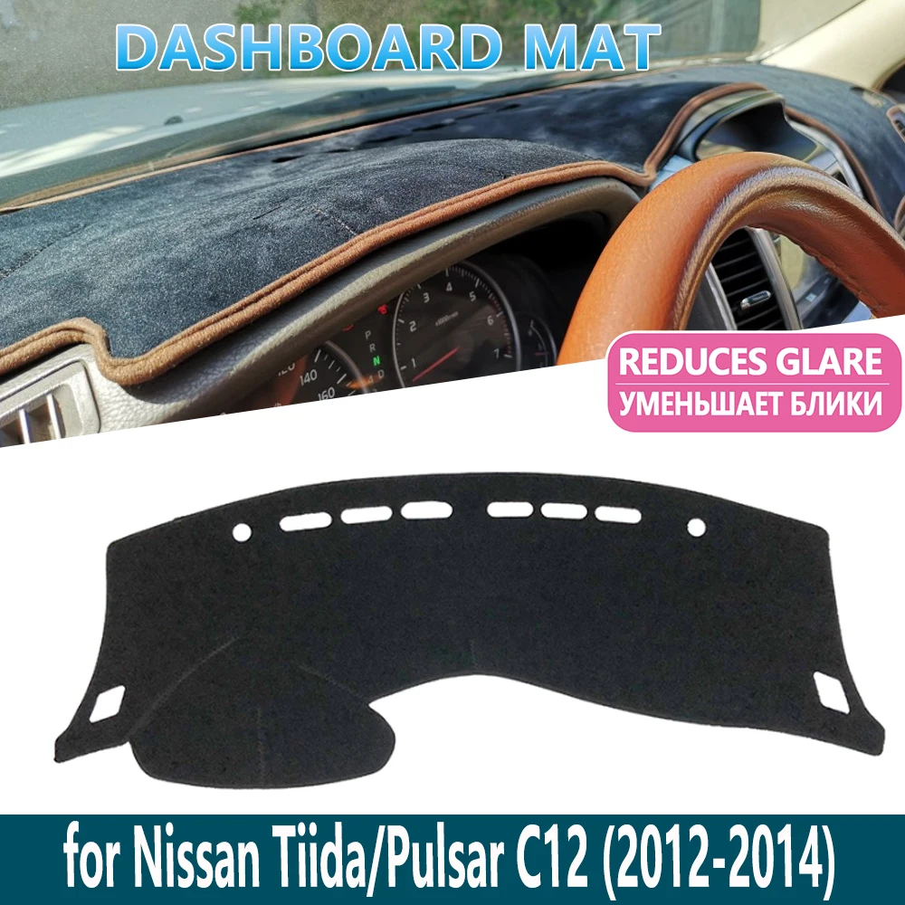

Коврик для приборной панели для Nissan Pulsar Tiida C12 2012 2013 2014, защитный ковер, Внутренний солнцезащитный ковер, автомобильные аксессуары