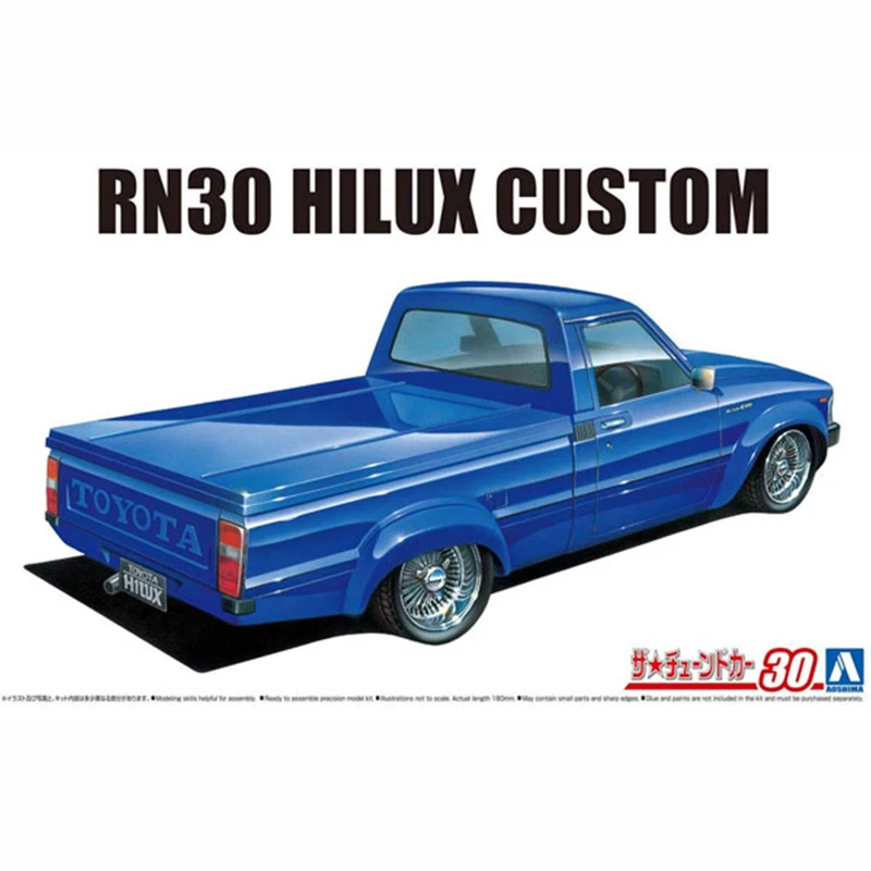 

Пластмассовая Сборная модель автомобиля TOYOTA RN30 Hilux, 1/24 г., AOSHIMA, набор для сборки #05862
