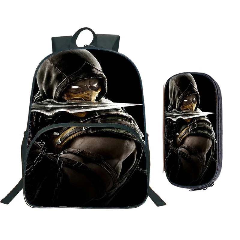 Красивый рюкзак с изображением скорпиона в морали Kombat X модный школьный