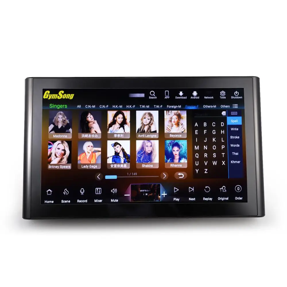 GymSong 18 5 &quotAndroid 6 ТБ HDD 100K караоке песни китайский машина с экраном | Электроника