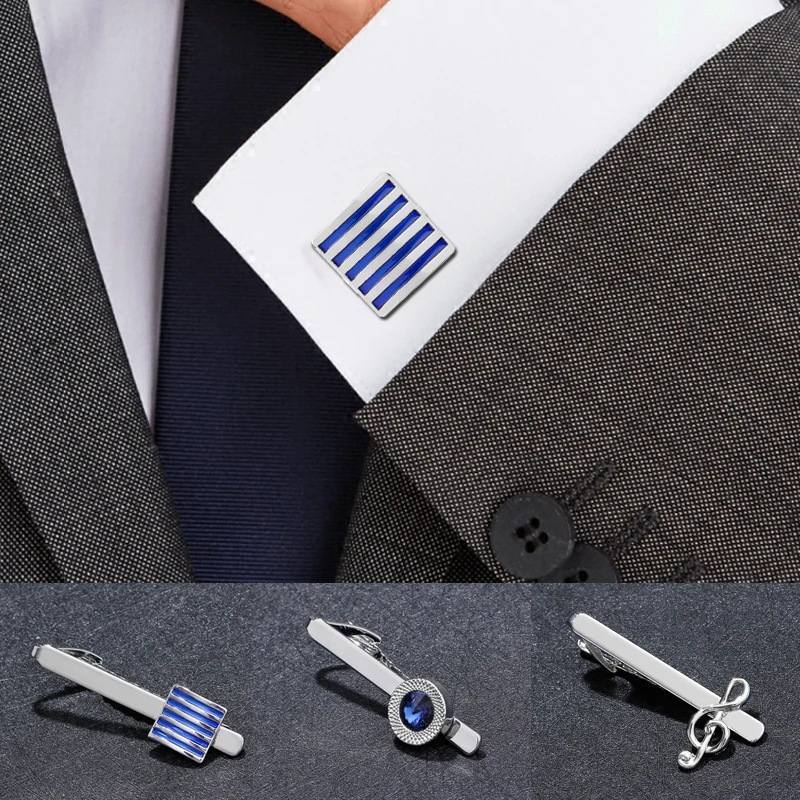 Men Metal Necktie Bar Crystal Formal Dress Shirt Wedding Ceremony Tie Clip Party Gifts Fashion Clips Jewelry Accessories | Аксессуары