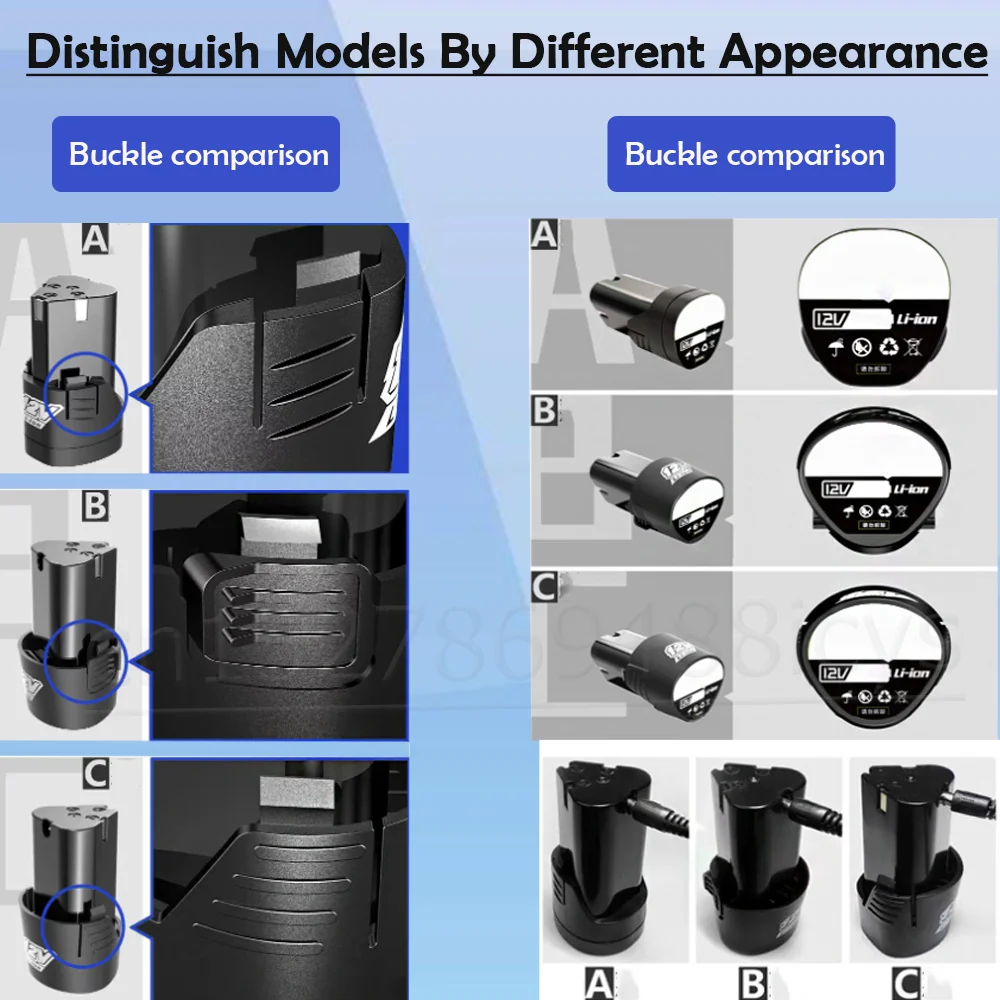 Набор литий-ионных аккумуляторных батарей 12 В для электроинструментов