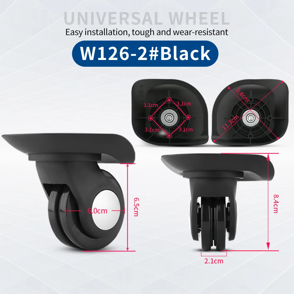 TANGYIPIN The first the9 Trolley wheels aluminum frame box luggage repair replace accessories double-row silent universal wheel