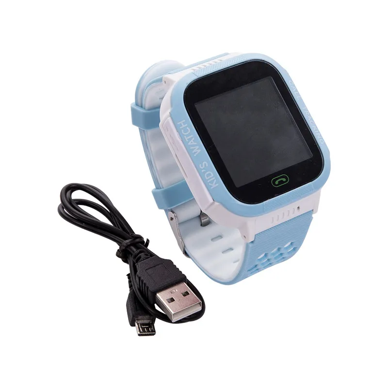White Blue Хит, Детские умные часы, анти-потеря, детский безопасный gps трекер, SOS Вызов, GSM, подходят для Android IOS, Детские Безопасные умные часы, дропшиппинг - Цвет: White Blue