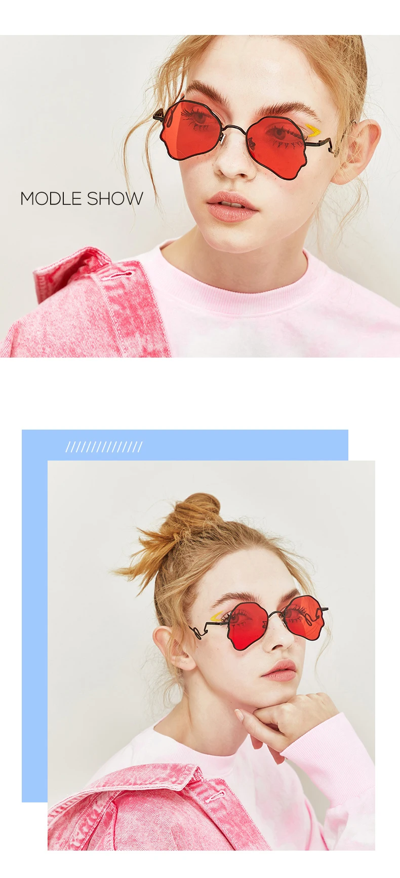 WHO CUTIE уникальные авиационные солнцезащитные очки для женщин фирменный дизайн винтажная проволока металлическая оправа Модные женские солнцезащитные очки красные оттенки OM823