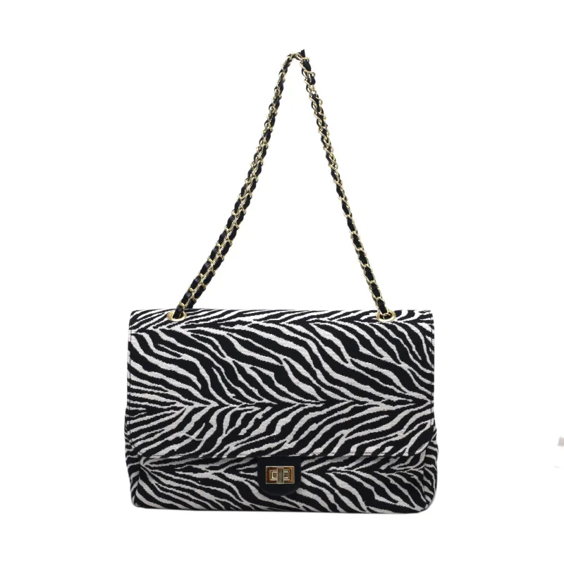 

2021 New Fashion Luxury Ladies Striped Messenger Bag Designer Series Classic High-Quality Chain Shoulder Bag Women's Handbag