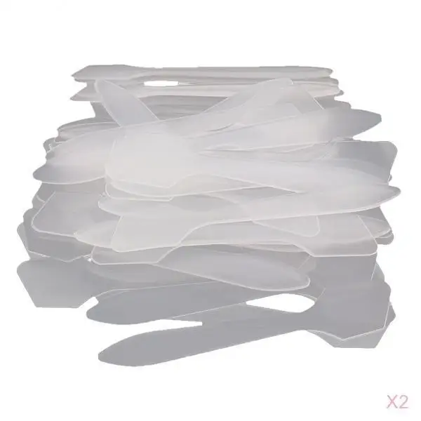 200 шт белые пластиковые одноразовые косметические шпатели Мини Совок макияж