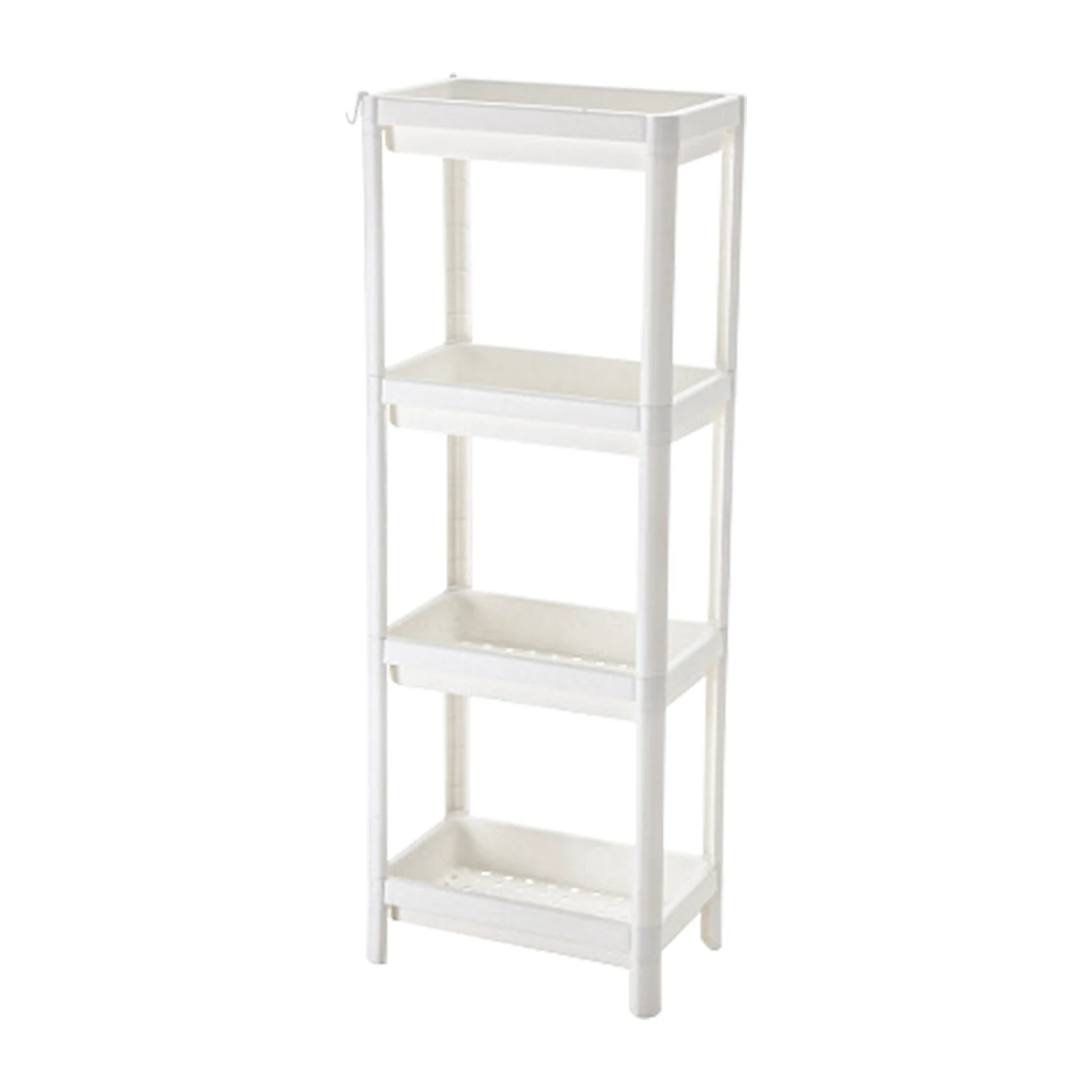 

Removable Stand Storage Holder Kitchen Living Room Practical White Home PP For Bathroom Organizer 4 Tier Accessories Office