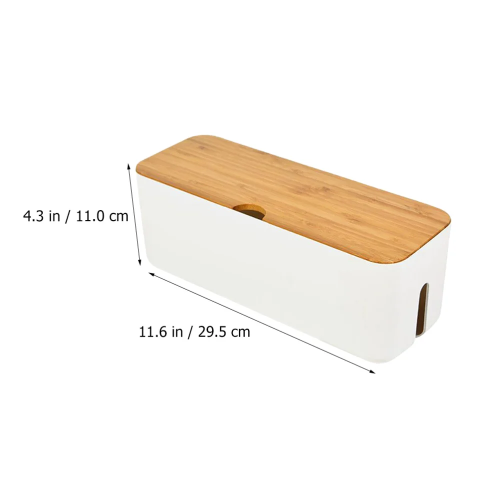 

2Pcs Cable Management Boxes Electrical Cords Storage Cases Office Desk Organizer