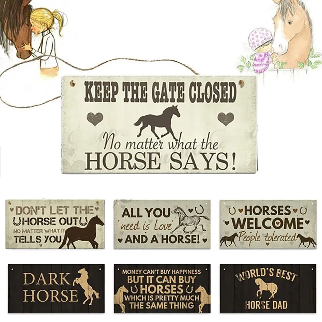 Деревянные стабильные подвесные тарелки знаки лошади 1 2 3 4 5 6 7 8 квадратных