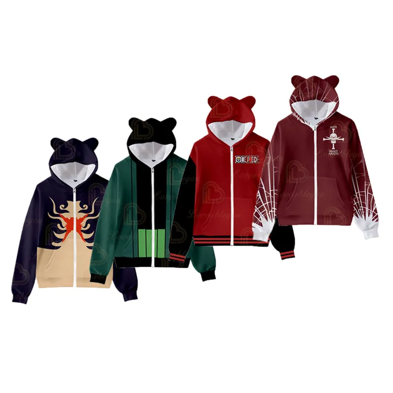 

3D Sweatshirt Anime Hoodie One Piece Roronoa Zoro Hoodies Men Cosplay Hoody Harajuku Hoodies Men Monkey D. Luffy Clothes Coat