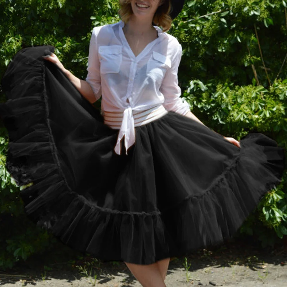 Женские юбки кринолиновая подъюбник вечерняя юбка для вечеринки винтажная