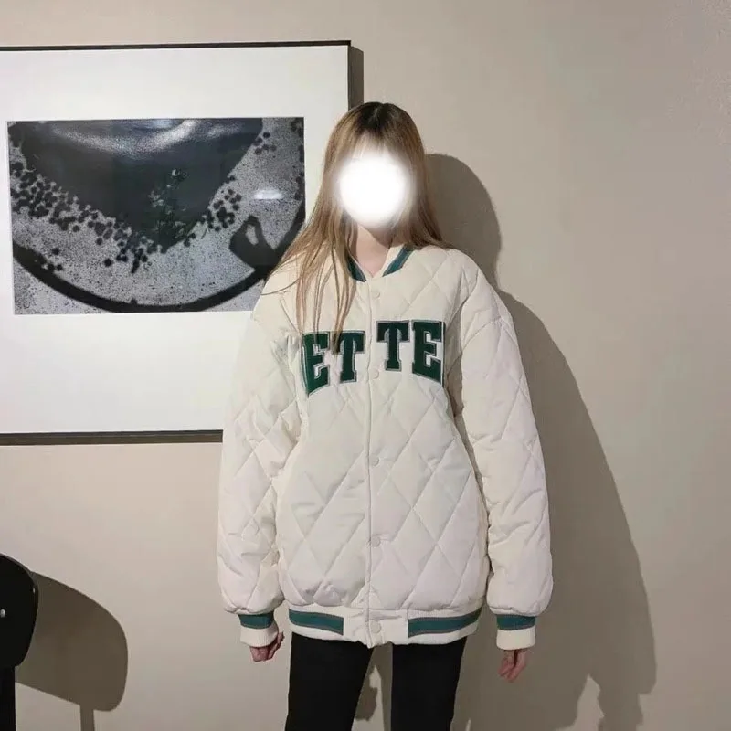 Женское зимнее короткое пальто пуховик бейсбольная парка Базовая куртка Длинная