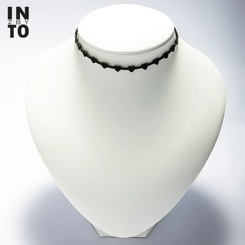 Женское кожаное ожерелье Into классическое черное колье-чокер в форме сердца