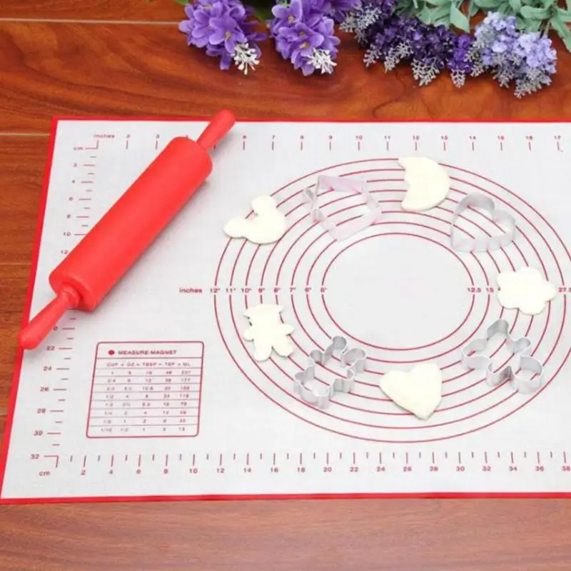 1 шт. антипригарный силиконовый коврик для выпечки замеса теста утолщенная