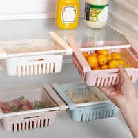 fridge storage organizer layer storage rack refrigerator partition sliding drawer food holder pre racks holders