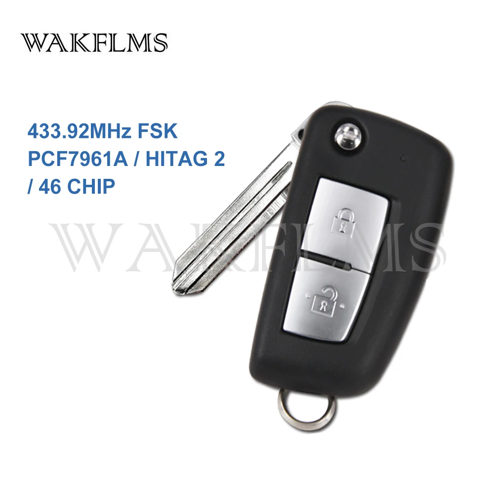 Новый OEM ключ оболочки 433 МГц PCF7961A ID46 чип полный пульт дистанционного автомобиля