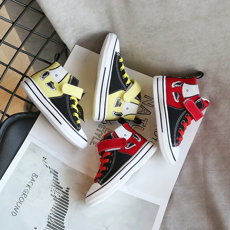 2019 новые детские классные граффити брезентовые спортивные ботильоны для