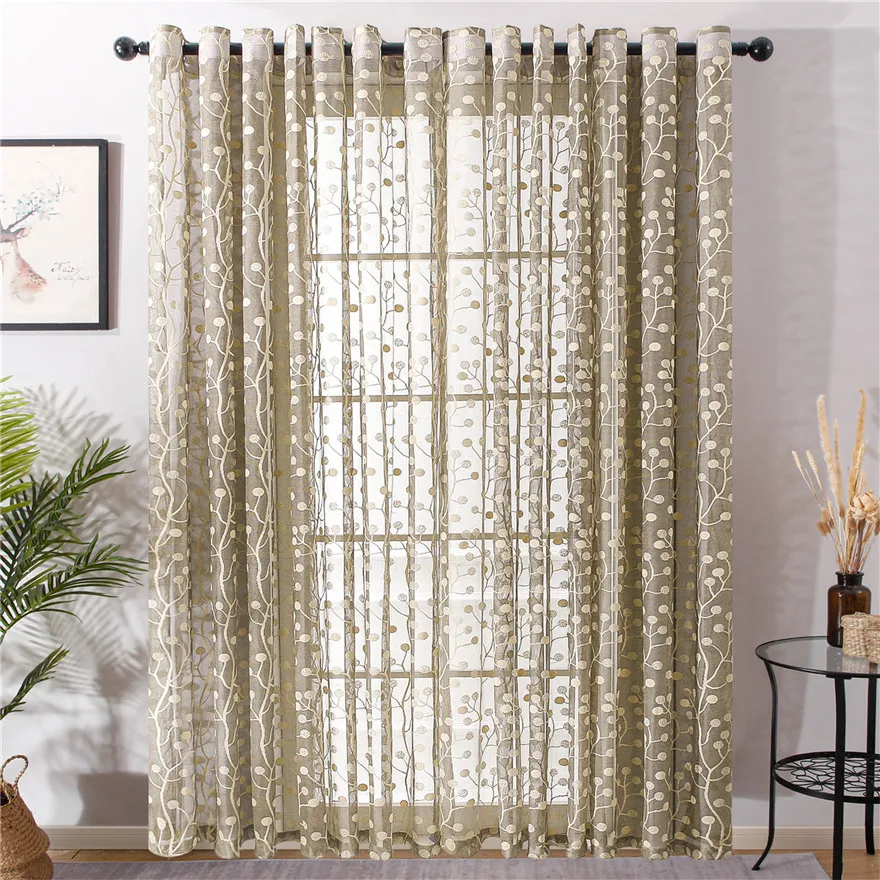 Современный затеняющих сеток кружевные занавески для окон Гостиная Спальня