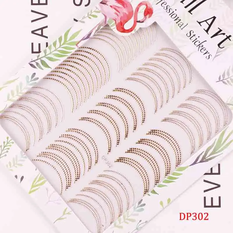color2 3D металлическая Волнистая Полоса многоразмерные линии наклейки для ногтей s гибкие полосы, 5 цветов Гибкая золотая полоса хромированная Лента 3d наклейки для ногтей - Цвет: color2