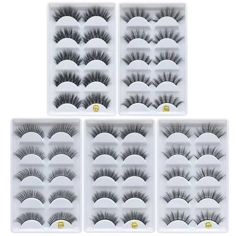 Ресницы 5 пар 3D норковые ресницы натуральные накладные Мягкие Накладные из норки