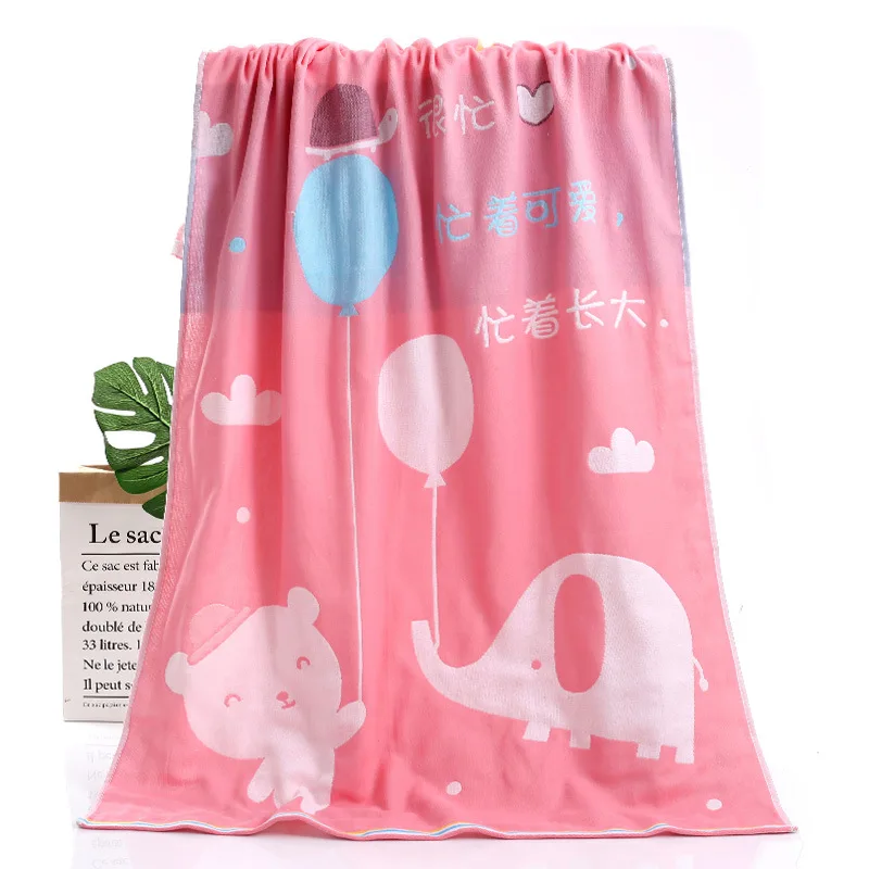 Детское трехслойное полотенце из чистого хлопка 70*140 см