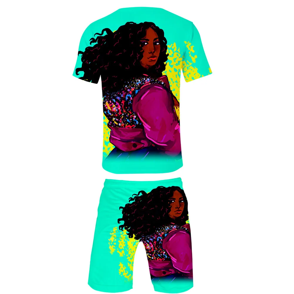 Новинка 2019 комплект из футболки с 3d принтом Raper Lizzo и коротких штанов спортивный