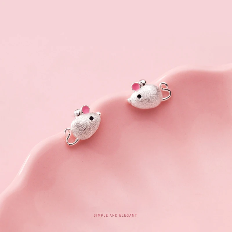 Modian модные животных серьги-гвоздики для женщин 925 стерлингового серебра эмаль